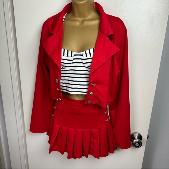 Treatz Trickz X Dolls Kill Red Sailor Ensemble Challenged Costume Set NWT XL Co - Picture 1 of 16